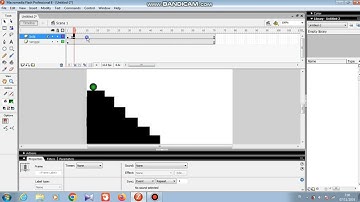 Membuat Animasi Bola dan Tangga dengan Aplikasi Macromedia Flash 8.