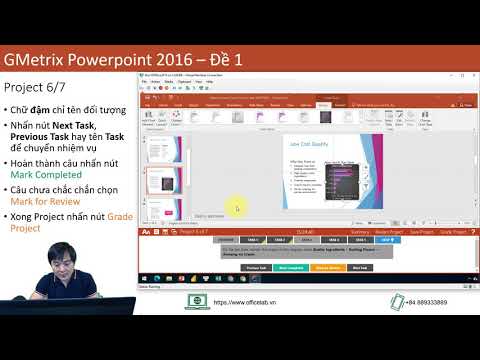 Video Giải đề MOS Powerpoint 2016 77-729 - Project 6 - youtube