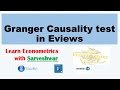 Granger causality test in Eviews