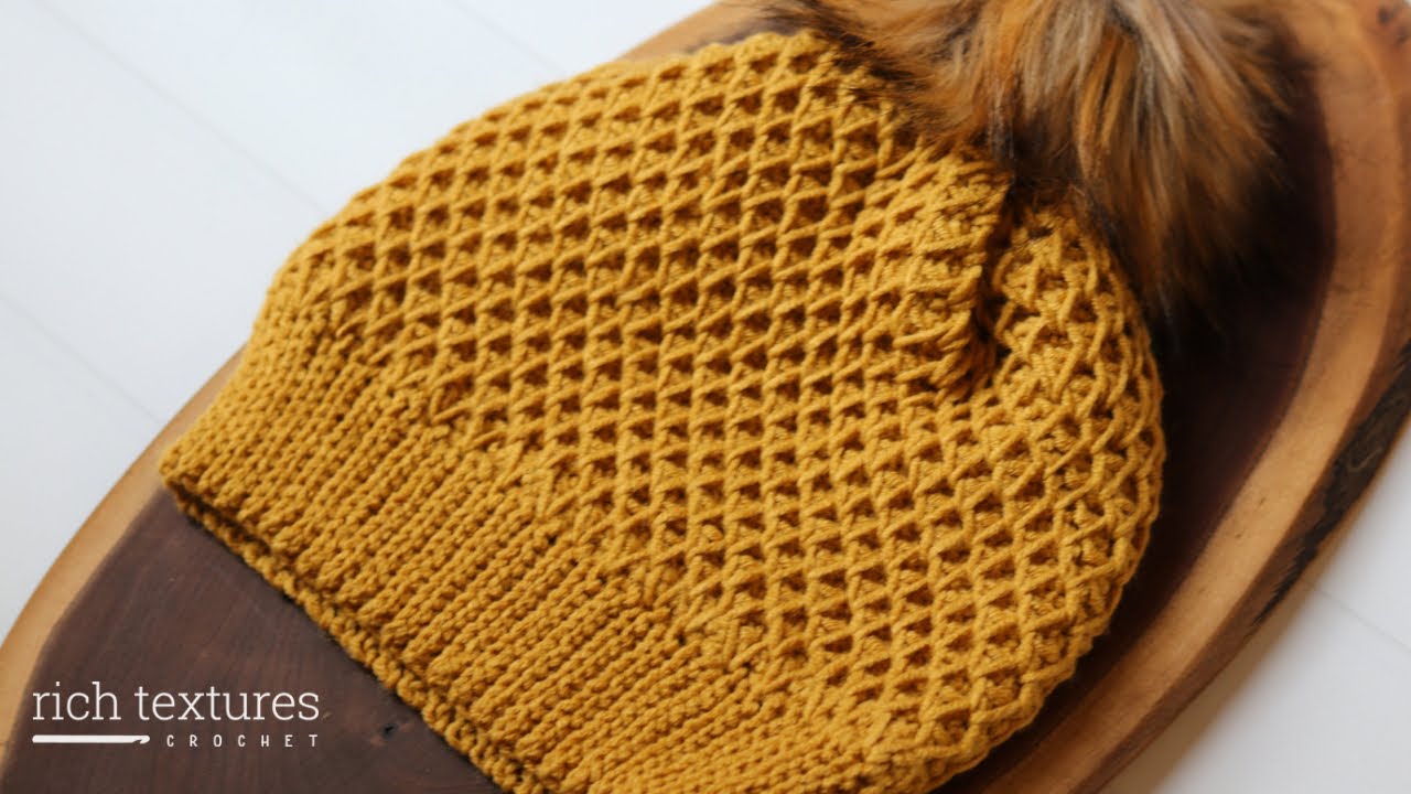Honeycomb Beanie Crochet Pattern