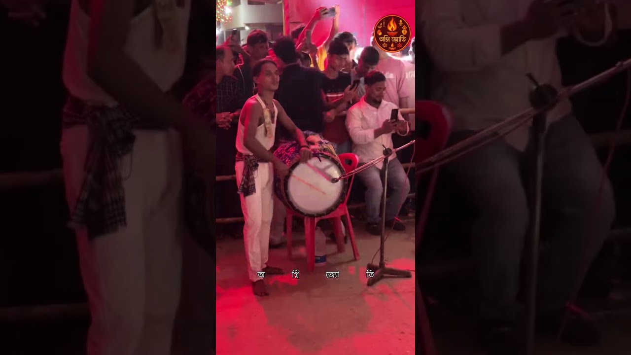 ক্ষুদে এক সনাতনী শিল্পীর মনমুগ্ধকর উপস্থাপনা..... ঢাকের তালের সাথে ছিলেন  তাপস ঢাকি।