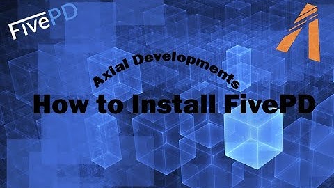 How to install FivePD to your localhost server!