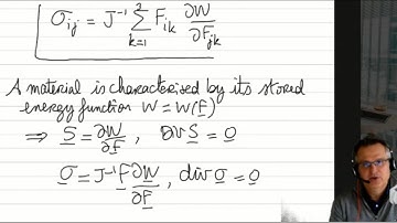 Non Linear Elasticity : Lecture 10 : recording 2/2