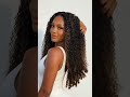 Black to chestnut ombre with finger-coil ends, perfect mix of natural texture and playful volume🥰