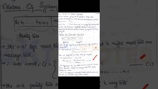 ECT3O6- ITC |Module 3| Linear Block Codes|Generator Matrix |Parity check matrix