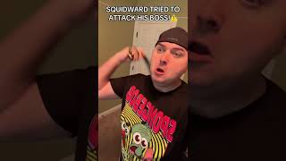 SQUIDWARD TRIED TO ATTACK MR KRABS! #youtubeshorts #comedy #spongebob #squidward #mrkrabs