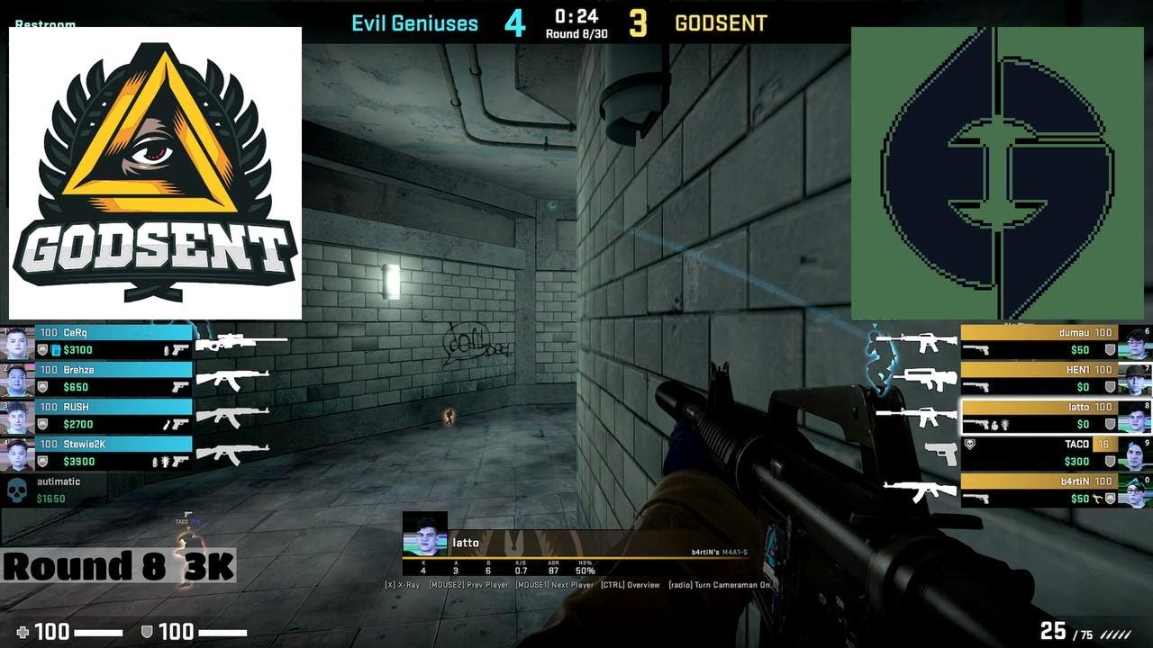 GODSENT vs Evil Geniuses Highlights / quarter-final at BLAST Premier Spring Showdown 2022 North Amer