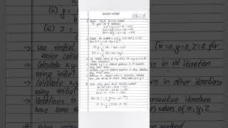 iteration method Gauss Jacobi #engineering #important #numericals