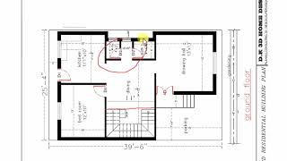 25x40 ft  DUPLEX HOUSE PLAN