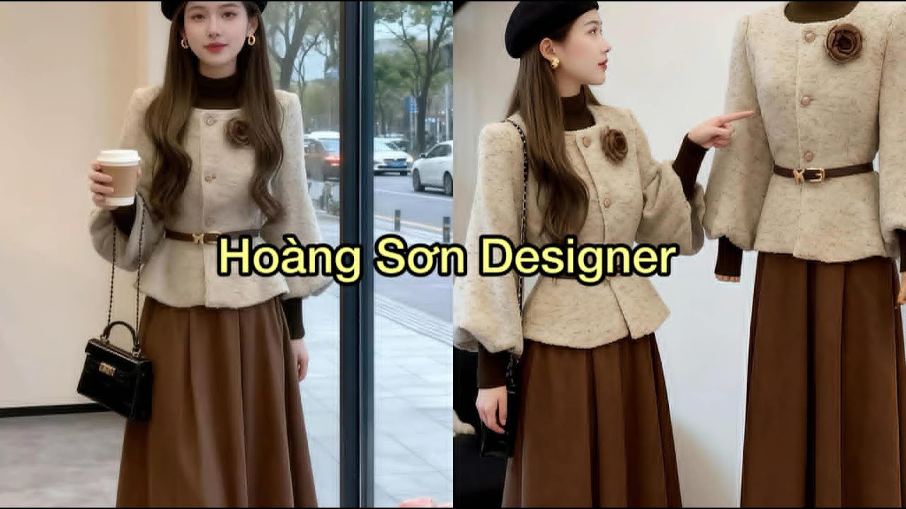 Dạy cắt may: Hướng dẫn cách cắt áo vest cổ tròn tay bí dáng dài theo mẫu| Hoàng Sơn designer