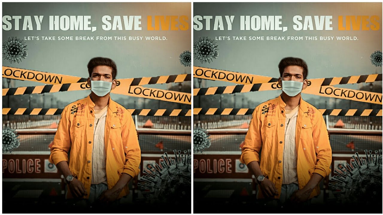 Lockdown photo editing | lockdown photo editing 2021 | virus photo editing | Picsart photo editing