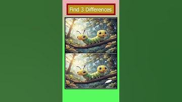 Find 3 Differences | Cartoon Caterpillar Challenge | Spot the Difference #findthedifferences#puzzle