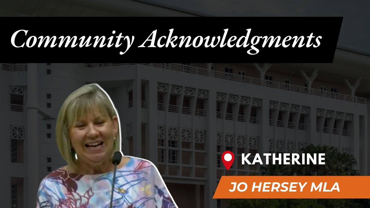 Minister Jo Hersey (CLP) - Community Acknowledgements [27/03/2025]