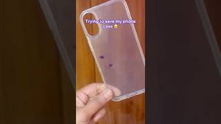 Removing Ink Stain from Phone Case 😱 Nail Polish Remover Hack TESTED! #shorts