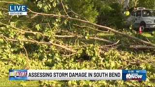 Assessing storm damage in South Bend