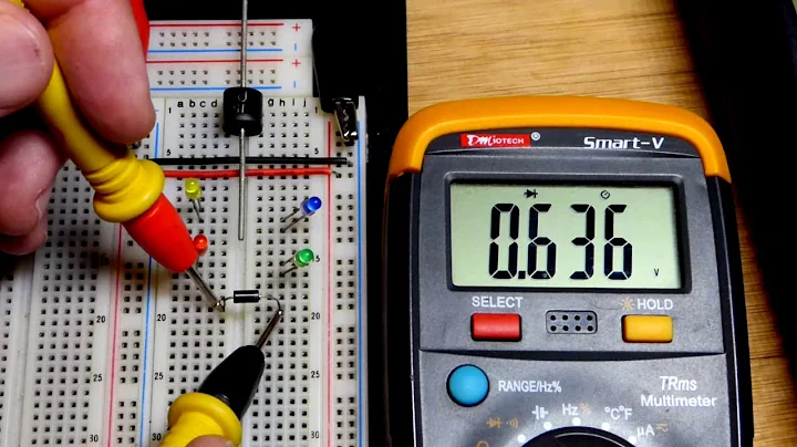 How to use electronics multimeter to measure forward voltage of rectifier or schottky diode and LEDs