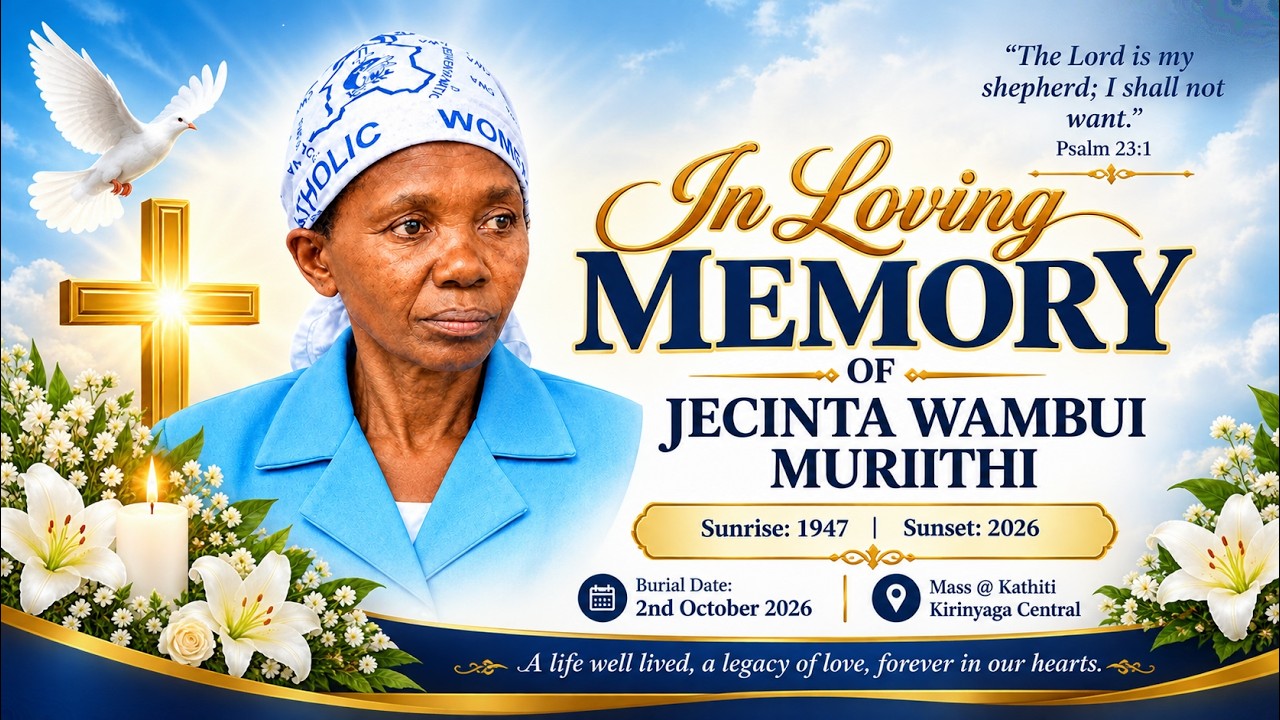 Celebrating the life of  Jecinta Wambui Muriithi