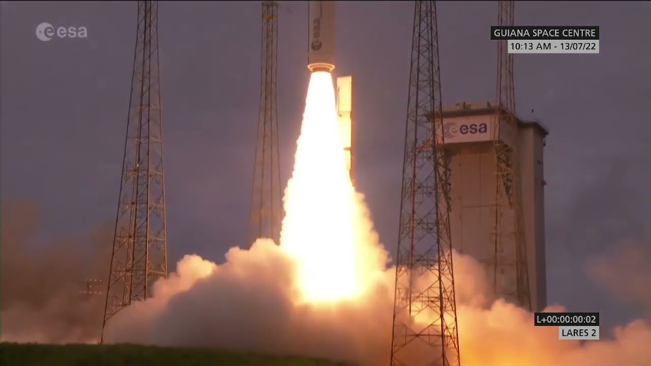 Launch of Arianespace's Vega-C Rocket with LARES 2