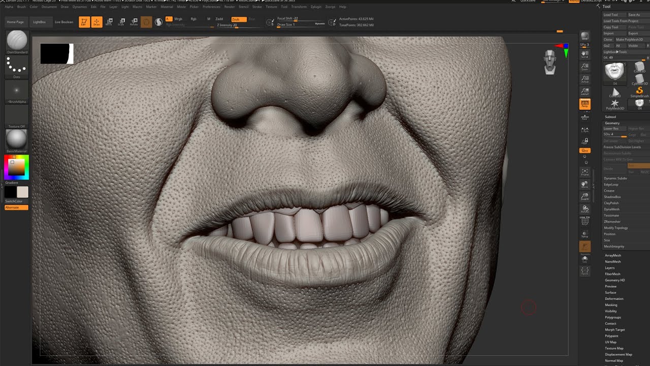 how to lower model resolution but maintain details in zbrush