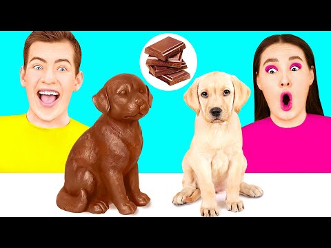 Desafío De Comida Real Vs De Comida Chocolate 2 Por TeenChallenge 