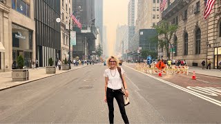 New York City LIVE Walking Smoke Filled Midtown Manhattan w/ Severe Air Quality Alert June 7, 2023