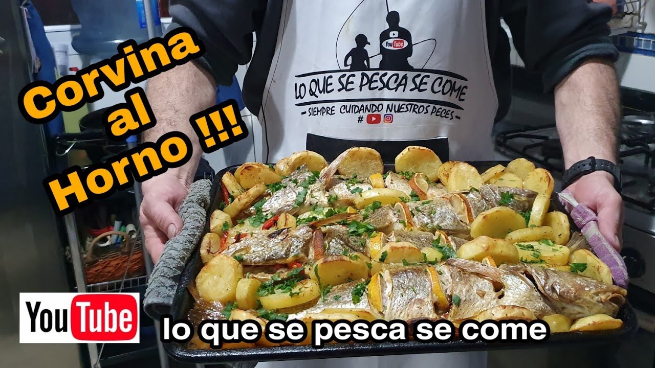 Corvina al horno rellena - receta