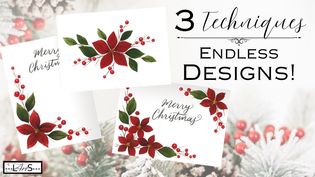 Quick & Easy BEGINNER FRIENDLY Beautiful Watercolor Christmas Cards in ...