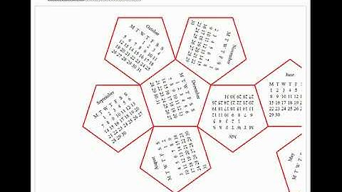 Calendar on Dodecahedron