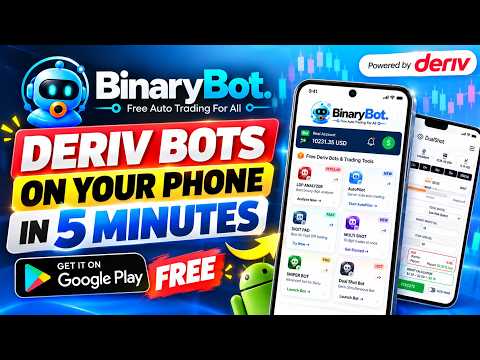 Deriv Bots on Your Phone in 5 Minutes ⚡ FREE BinaryBot App (Full Beginner Guide)