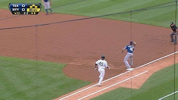 TEX@NYY: Darvish escapes a jam to keep game scoreless