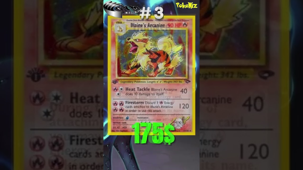 Top 5 Blaine Pokemon Cards 😎  