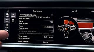 PORSCHE Panamera – How to Change Date & Time