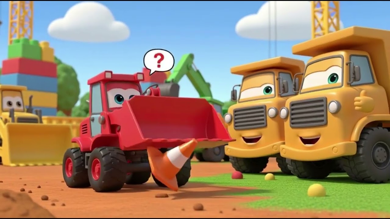 Yellow Loader Finds a Lost Cone 🚜🟡 | Fun Nursery Rhymes & Kids Songs