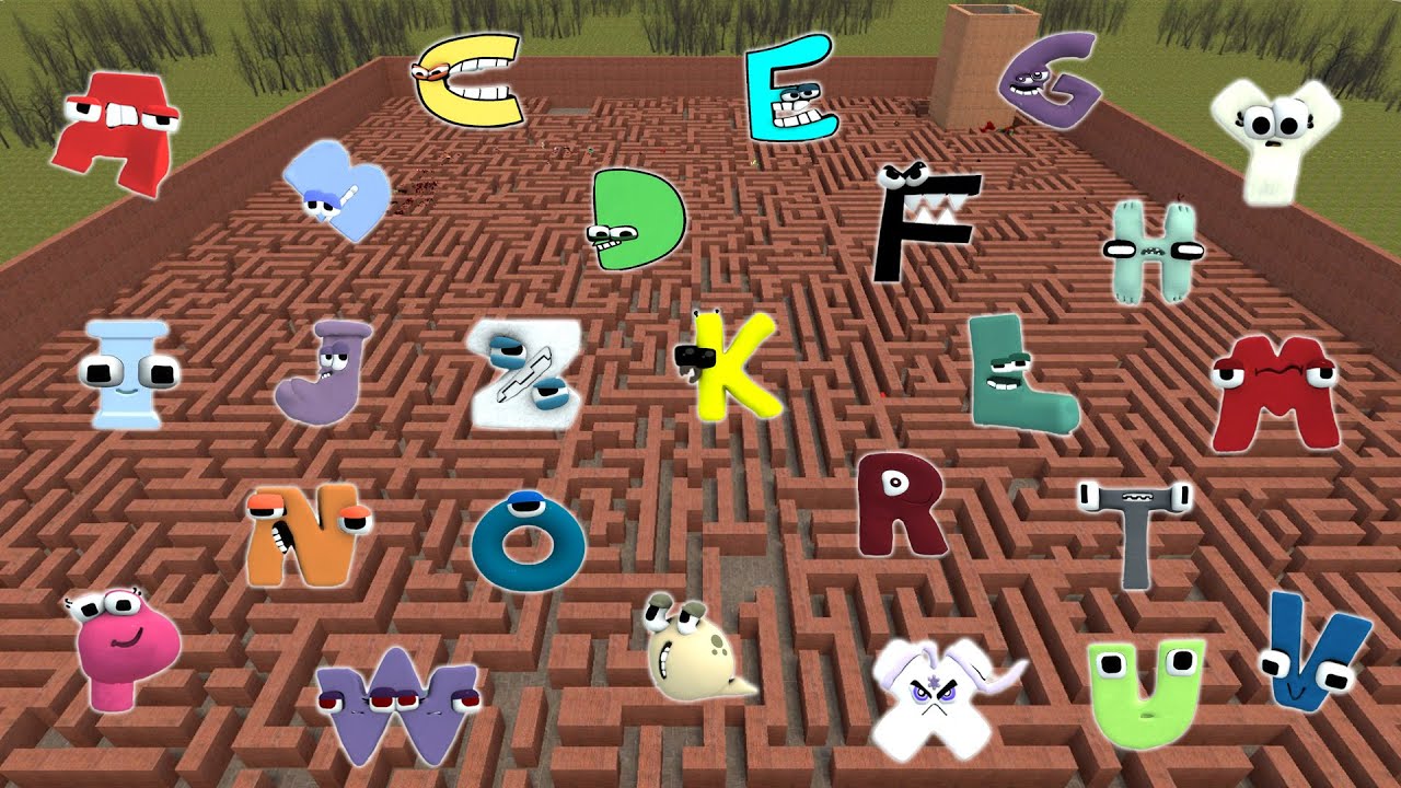 Spartan Kicking ALL ALPHABET LORE FAMILY IN THE MAZE – Garry’s Mod!