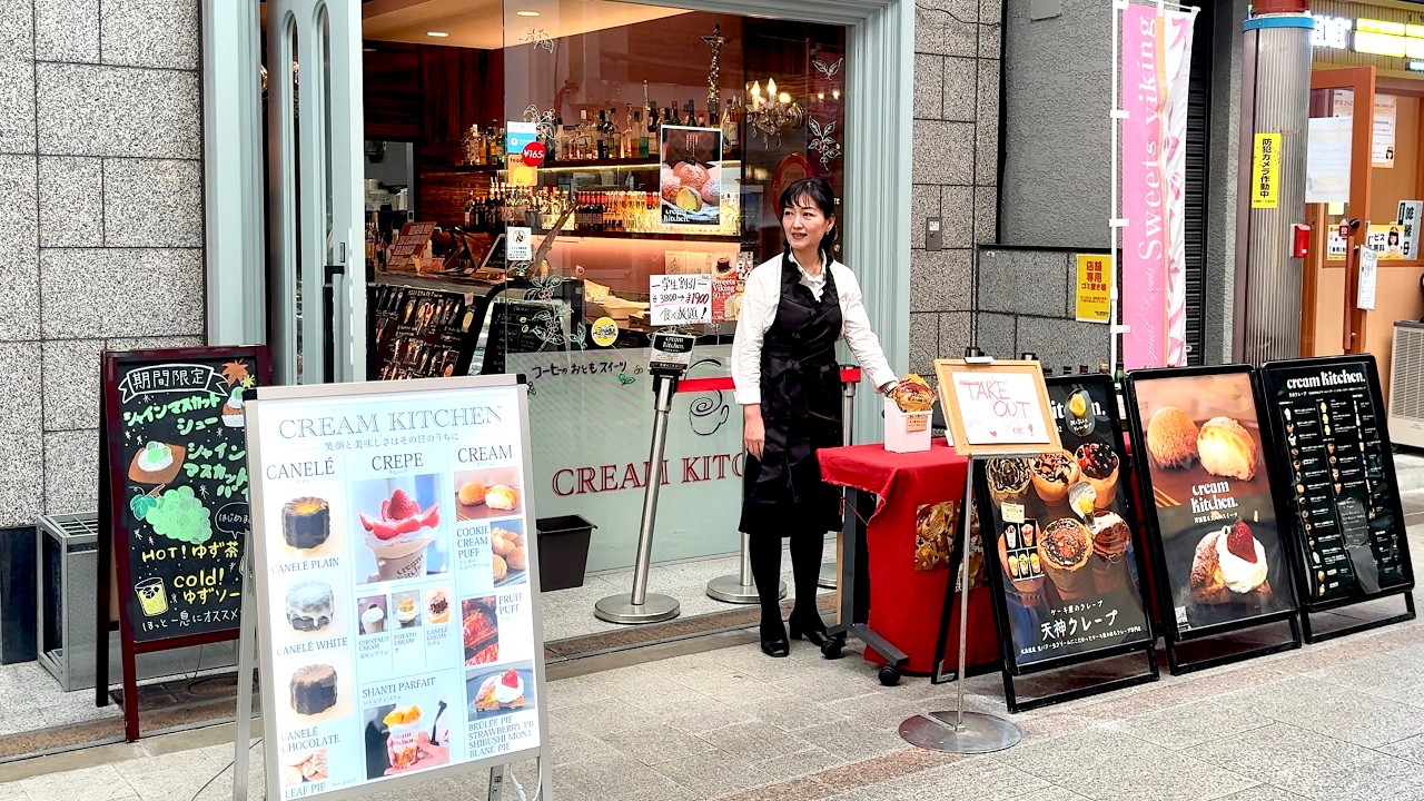 【大阪】“本気”の９０分スイーツ食べ放題がバグってる！生クリームクレープ無限に食べて元は取れる？｜Japanese Sweets