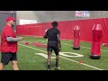 Richard young 5star 2023 rb works out with ohio state footballs tony alford