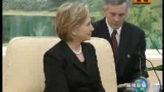 胡錦濤溫家寶會見美國國務卿 CCTV 20090221