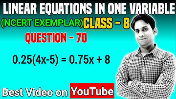 0.25 (4x – 5) = 0.75x + 8