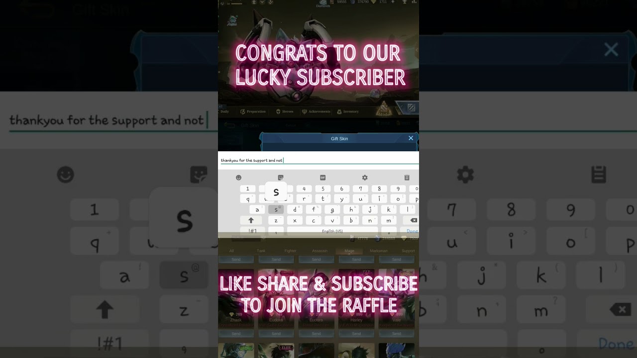 FREE MLBB EPIC SKIN GIVEAWAYS TO SUBSCRIBERS! Wow! 