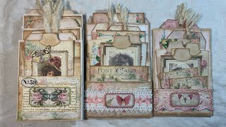 Blosson Rose stuffed paper bag, stuffed envelope and flip flap Tag book