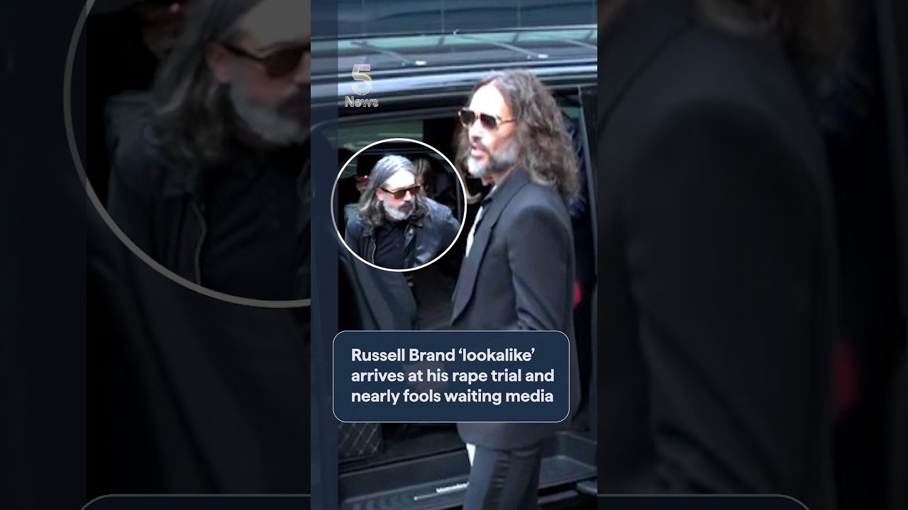 Russell Brand ‘lookalike’ arrives at his rape trial and nearly fools waiting media