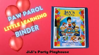 Personalized Interactive Learning Binder/ Paw Patrol / Handmade Small Business