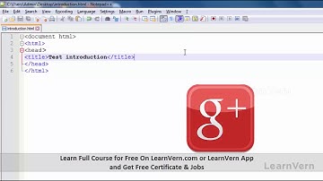 How to Write HTML Code in Notepad++ ? | Video Tutorial in Hindi | LearnVern