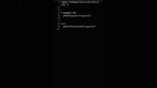 Python If-Else Pass/Fail Checker! 🐍⚡ | Day 66 #python #coding #shorts