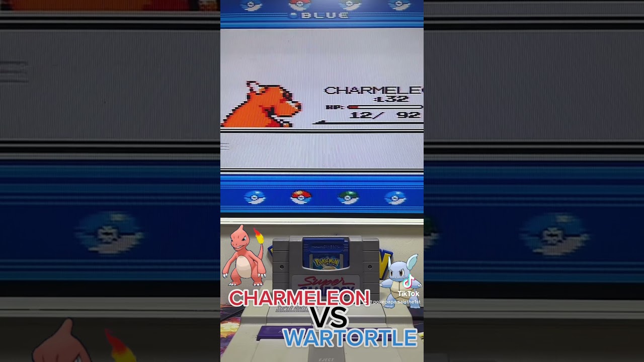 🔥Charmeleon🔥VS💧Wartortle💧Pokémon Blue! Who will win?!?