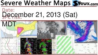 Severe Weather Maps for December 21, 2013 (Sat) - SPC Risk: MDT