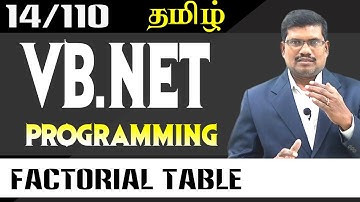 #14 Factorial Table || vb.net in tamil