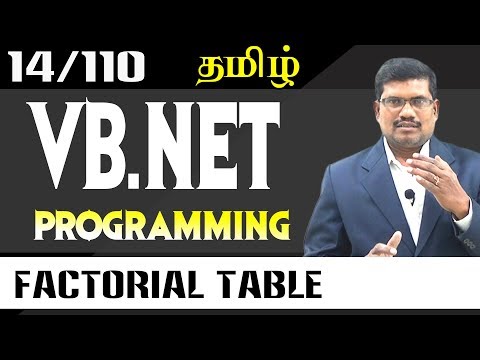 #14 Factorial Table || vb.net in tamil