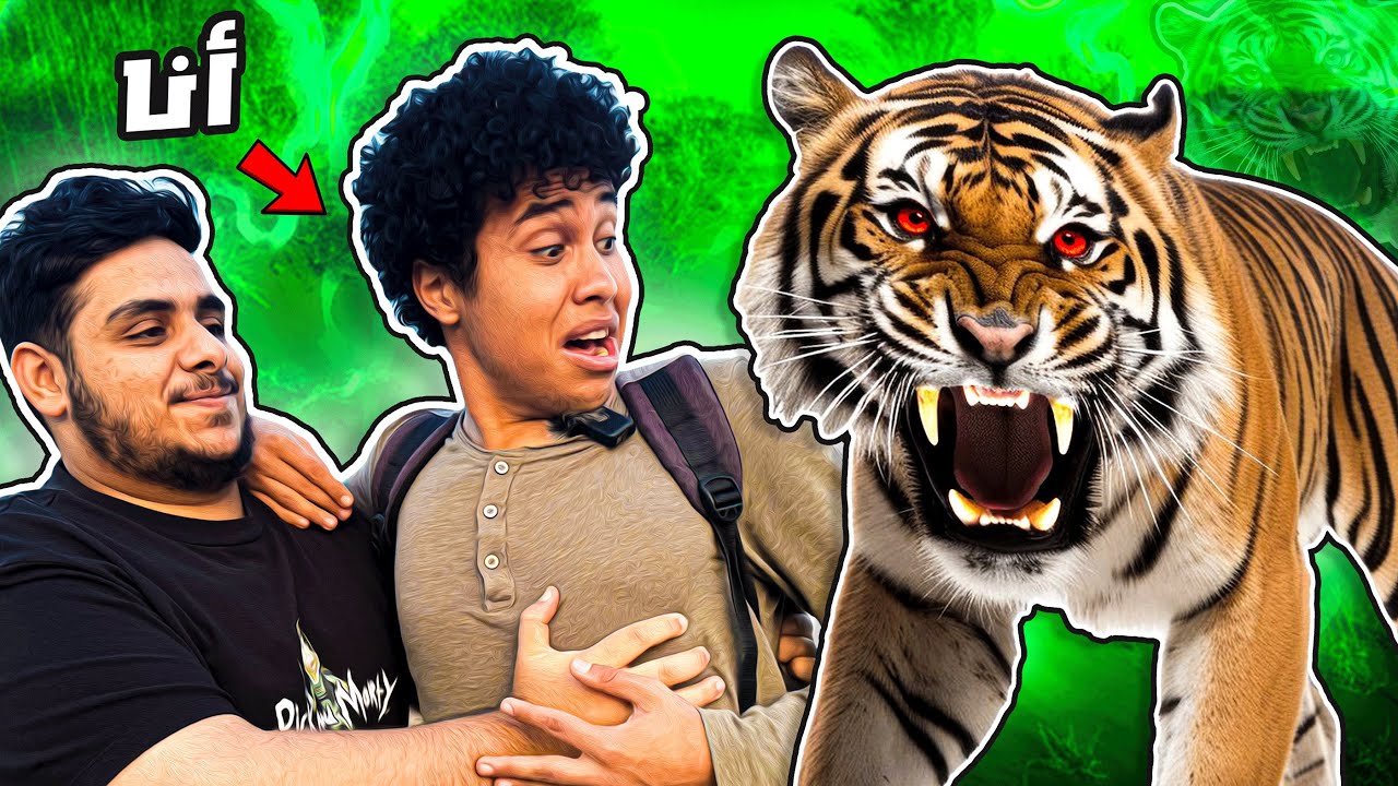 دخلت قفص نمر شرس🐅😱