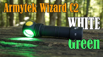Armytek Wizard C2 WG White Green Light Headlamp Flashlight Professional 18650 Lion Battery 3200mAh